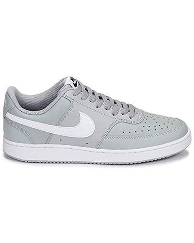 Nike Leather Court Vision Low Sneaker in Gray for Men | Lyst