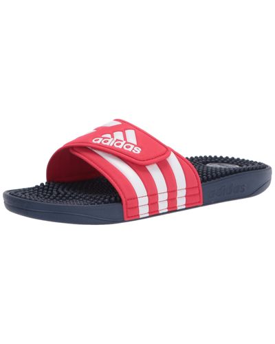 Adissage Sandale adidas en coloris Rouge - Lyst