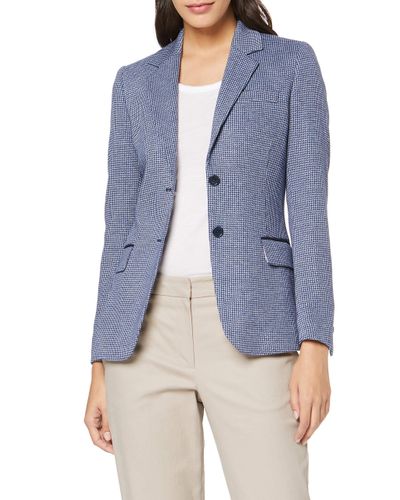 GANT D1. Dogtooth Jersey Slim Blazer Suit Jacket in Blue - Lyst
