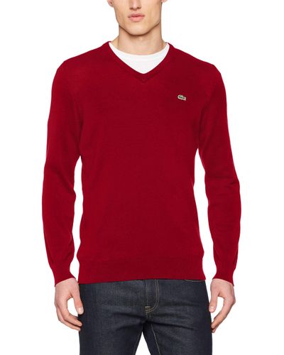 lacoste red sweater