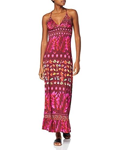 Dress Straps Greta Purple Vestido Desigual de color Rojo | Lyst