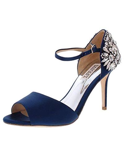 badgley mischka blue pumps