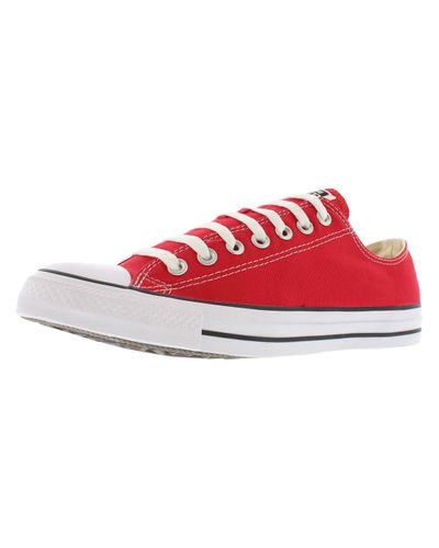 all red converse low
