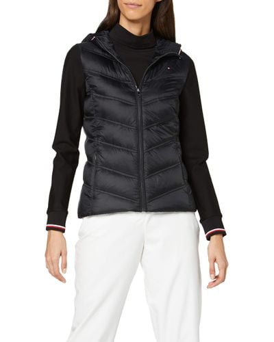 Tommy Hilfiger Bella Hybrid Lw Down Jacket in Black | Lyst UK