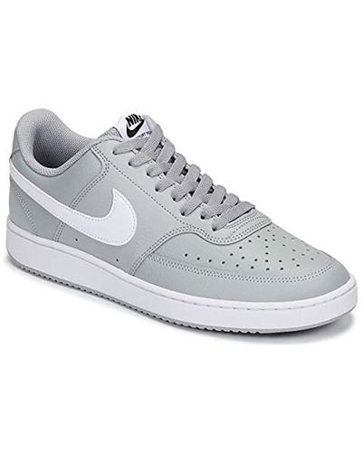 Nike Leather Court Vision Low Sneaker in Gray for Men | Lyst