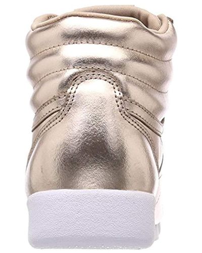 gold reebok classics high top