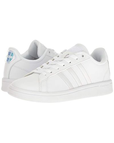 adidas Originals Leather Cloud Foam Advantage Sneaker in White - Lyst