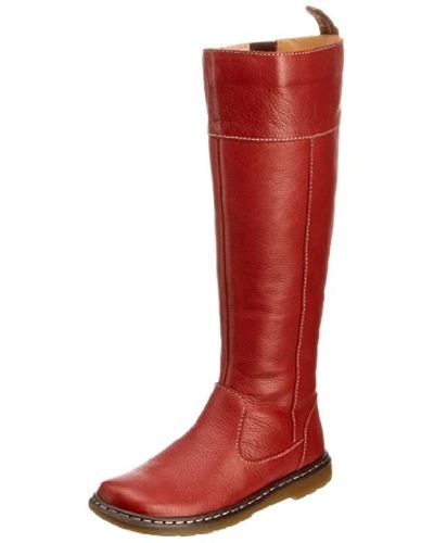 Dr. Martens Leather Haley Side Zip Boots in Bright Red (Red) - Lyst