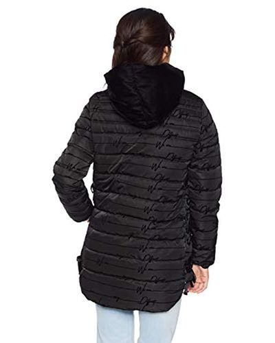 Desigual Lucille Padded Coat Jacket in Nero (Black) | Lyst UK