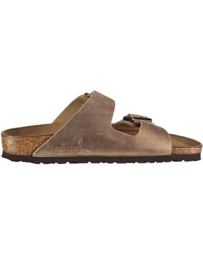 birkenstock arizona leather tobacco sandals