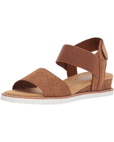 skechers women's desert kiss flat sandal