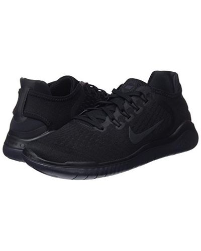 Nike Free Rn 18 Running Shoes In Black White Black For Men Lyst