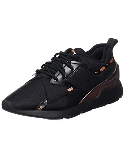 puma black rose gold shoes