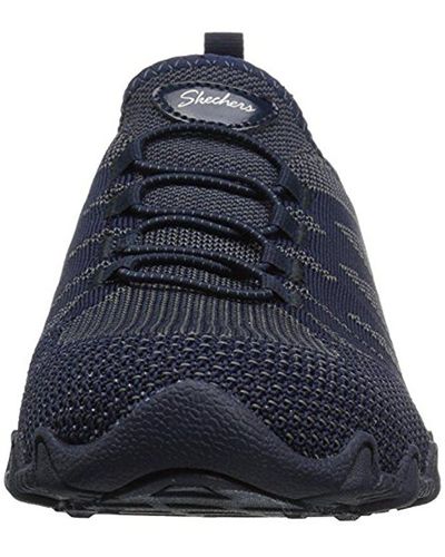 Skechers Bikers Knit Happens Sneaker In Navy Blue Lyst
