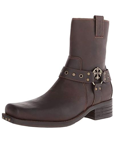 Mark Nason Leather Los Angeles Dragon Collection Collection Finley Harness Boot in Dark Brown