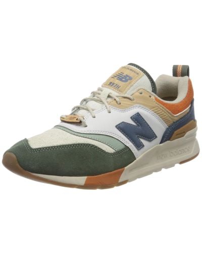 new balance white & green 997h sneakers