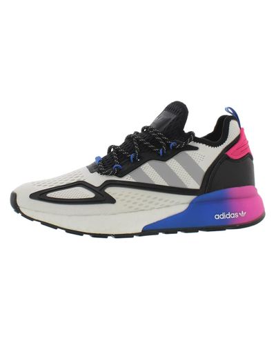 adidas Zx 2k Boost Running Sneakers in White Grey Black (Blue) for Men |  Lyst UK