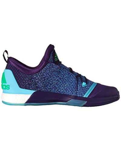 blue and purple basketball shoes