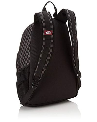 vans checkerboard van doren backpack charcoal/black