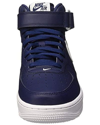 Nike Air Force 1 Mid 07 Trainers in Blue / White (Midnight Navy / wh (Blue)  for Men - Lyst