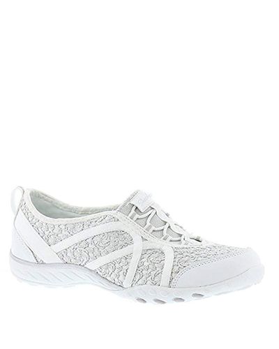 skechers white breathe easy