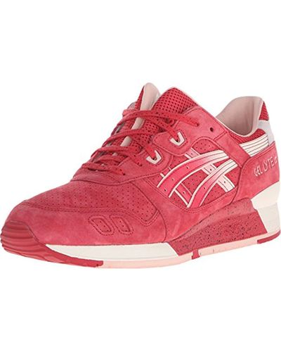asics red suede