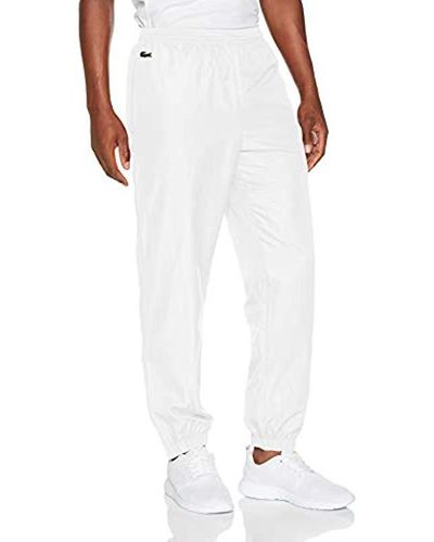 Pantalones deportivos para Hombre Lacoste de Cuero de color Blanco para  hombre - Lyst