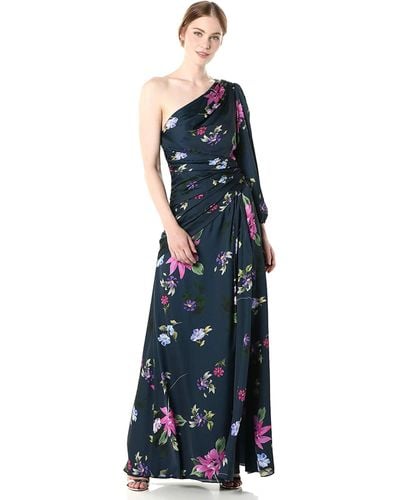 jill jill stuart blue pleated gown