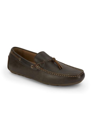 Blauwe suède mocassins - Heren | MANFIELD