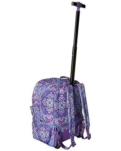 vera bradley lighten up rolling backpack