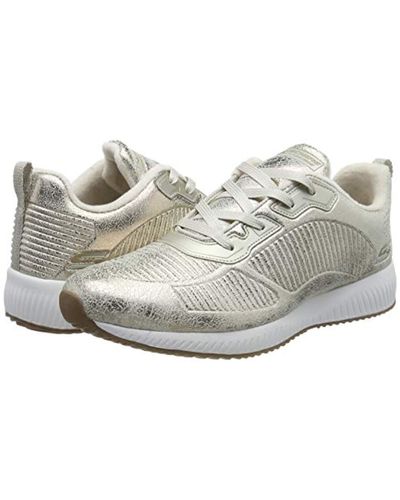 Skechers bobs squad metallic embossed sale lace trainers