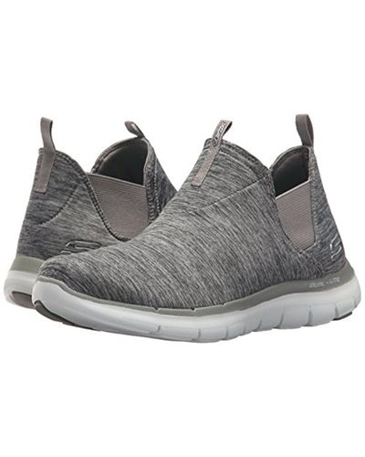 Skechers Flex Appeal 2.0-high Card Sneaker in Grey (Gray) | Lyst