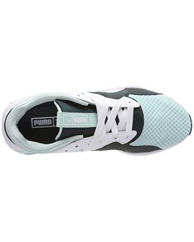 PUMA Leather Nova 90's Bloc Wn's Low-top Sneakers in Blue - Lyst