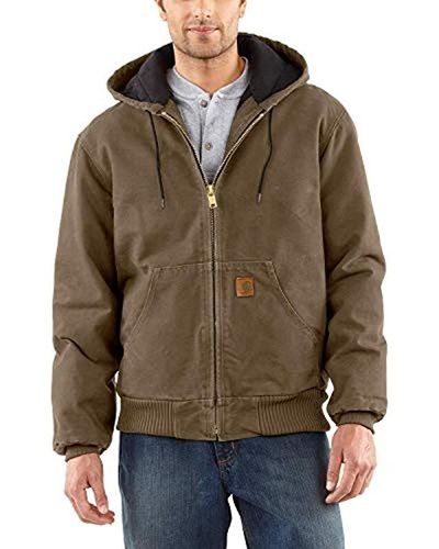 carhartt active jacket dark brown