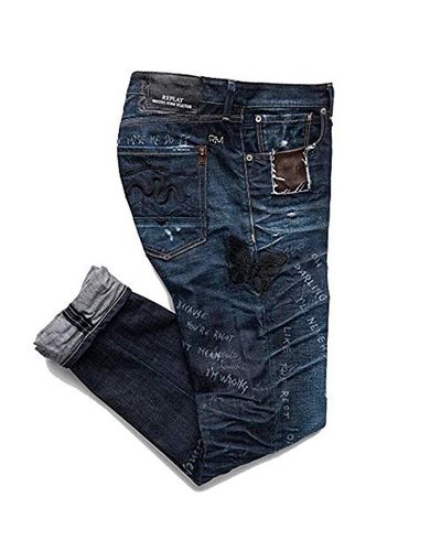 Replay Maestro Denim Selection Customised Jeans in Blue for Men | Lyst UK