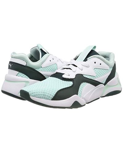 PUMA Leather Nova 90's Bloc Wn's Low-top Sneakers in Blue - Lyst