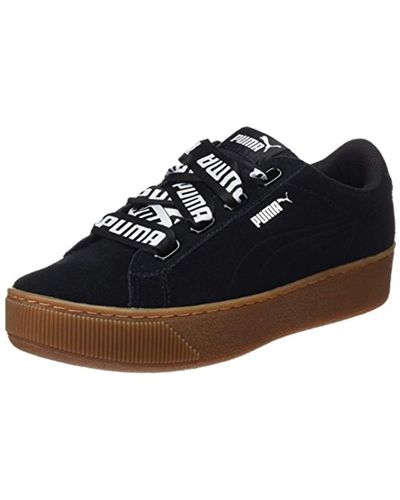 PUMA Vikky Platform Ribbon Bold Trainers in Black - Lyst