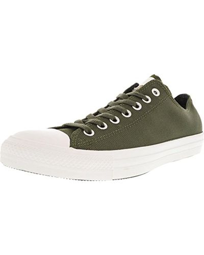 Converse Chuck Taylor All Star Leather Low Top Sneaker In Army Green 