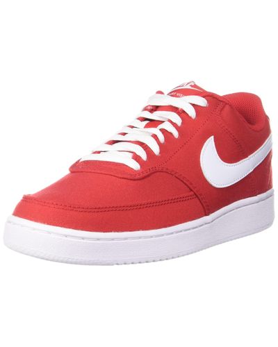 Court Vision Low Canvas Nike de hombre de color Rojo | Lyst