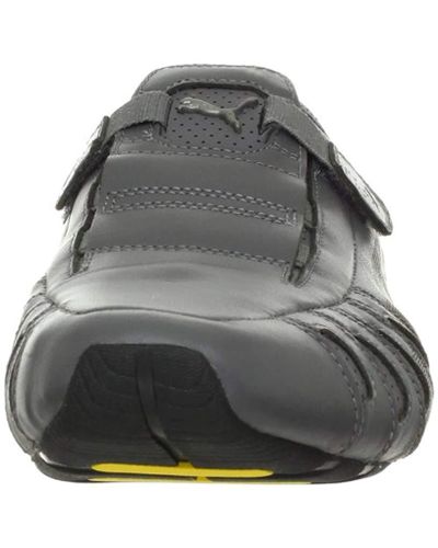 PUMA Vedano Leather Slip-on Shoe in Steel Grey (Gray) for Men - Lyst
