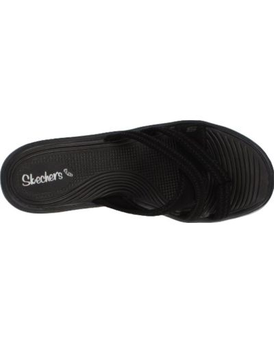 Skechers Neoprene Cali Rumblers-beautiful People Wedge Sandal in Black - Lyst