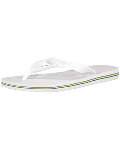 Havaianas Rubber Brazil Flip Flop Sandal in White - Lyst