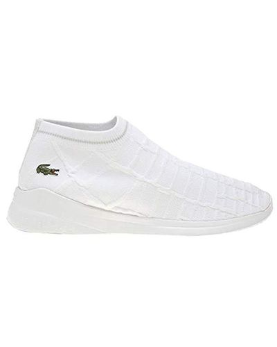 Lacoste Lt Fit Sock Sneakers With Green Croc in White for Men - Lyst