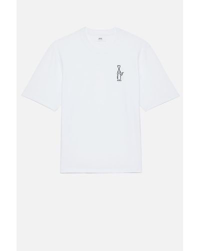 AMI Cotton Jean Jullien X Ami T-shirt in White | Lyst