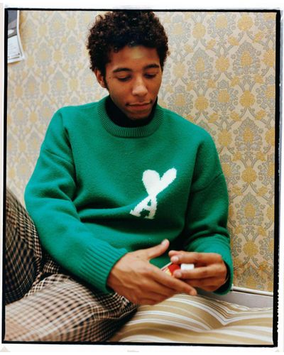 ami green sweatshirt