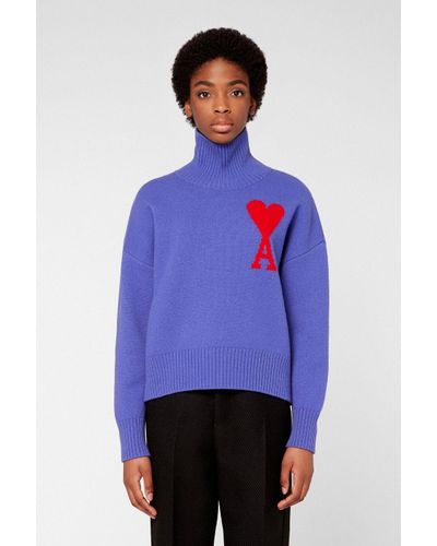 ami purple sweatshirt