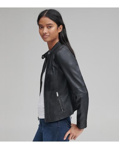 andrew marc felicity leather moto jacket