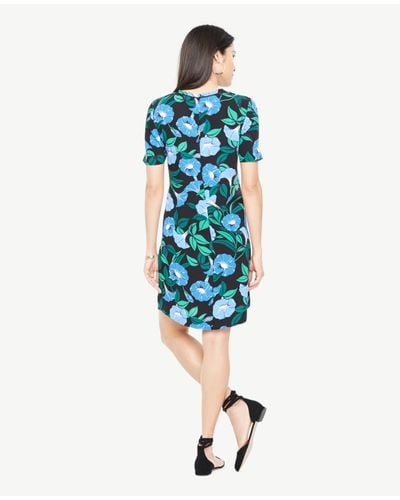 ann taylor black floral dress