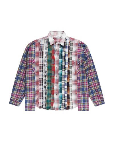Needles Rebuild By Ribbon Flannel Shirt for Men | Lyst