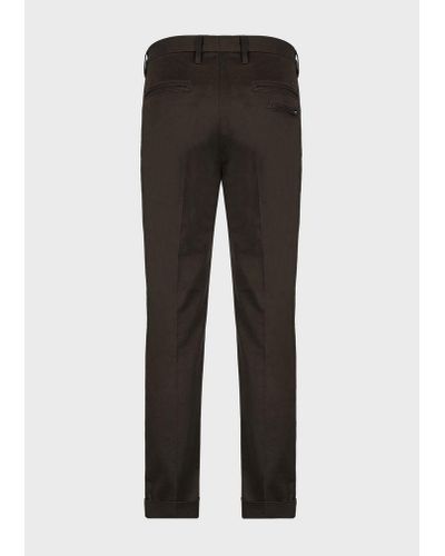 Emporio Armani Cotton Casual Pants in Green for Men - Lyst